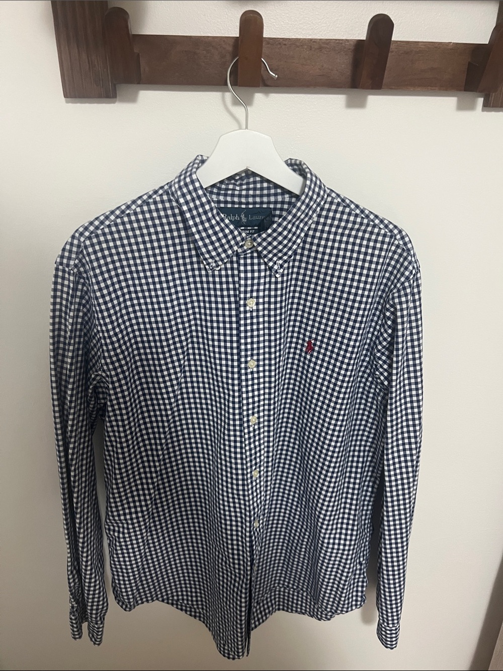 Polo by Ralph Lauren Navy and White Check Button-Down Shirt